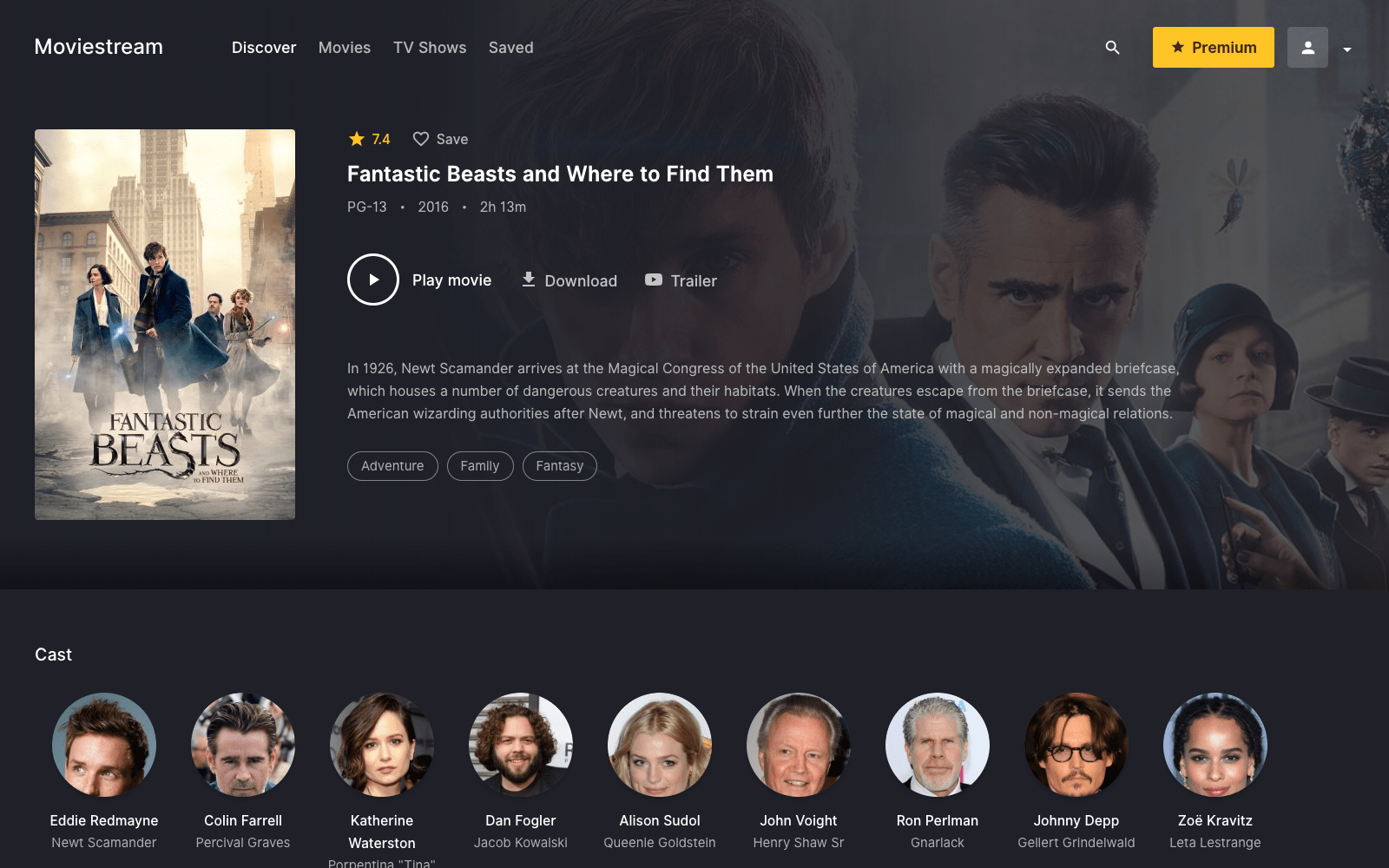 Moviestream Movie Details - Desktop