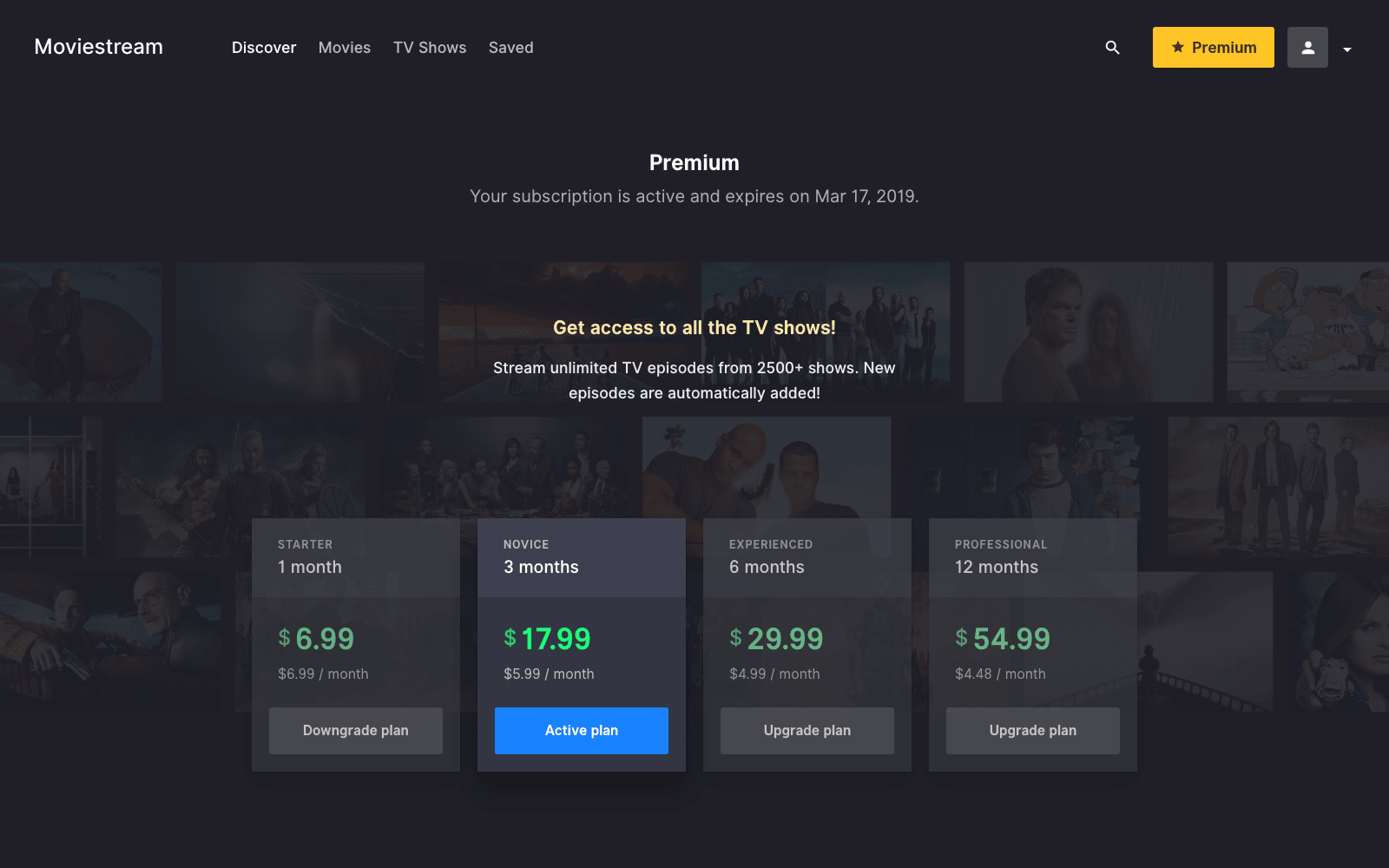 Moviestream Premium - Desktop